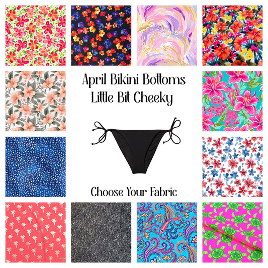 April LITTLE BIT CHEEKY Bikini Bottom - Choose Your Fabric