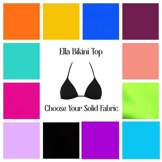 Ella Bikini Top - Choose Your Fabric SOLID COLORS ONLY