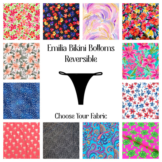 Emilia Reversible Bikini Bottom - Choose Your Fabric