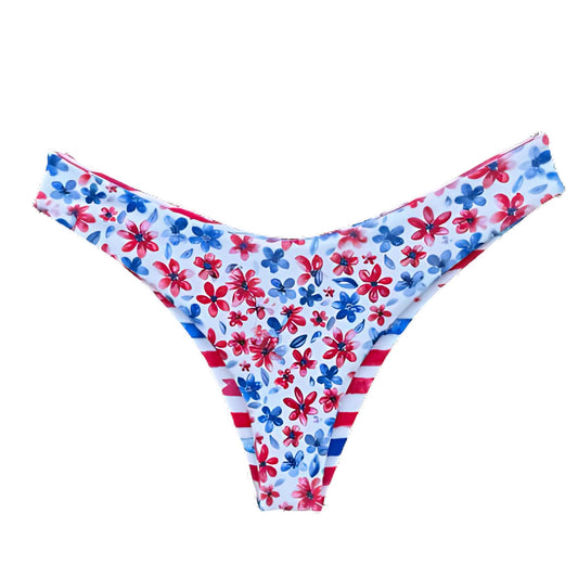 Lily Bikini Bottom - Red White and Blue Collection