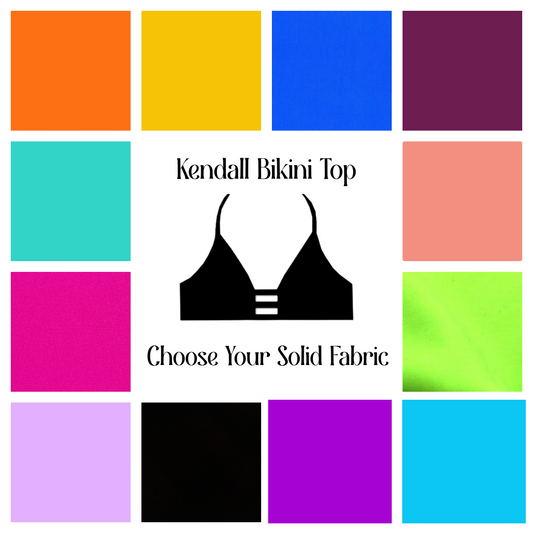 Kendall Bikini Top - Choose Your Fabric SOLID COLORS ONLY