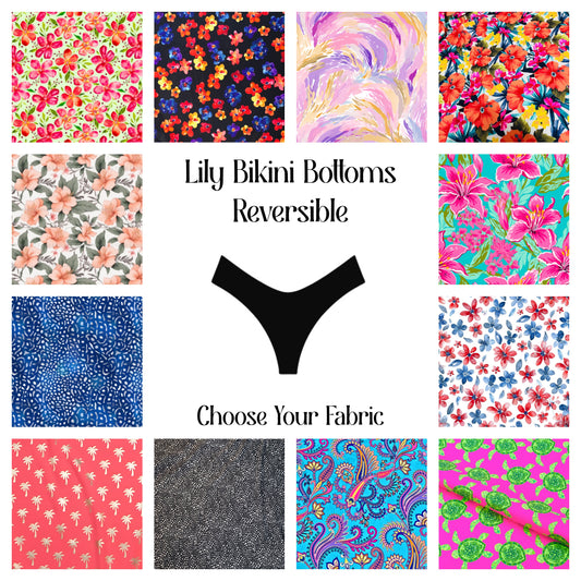 Lily Reversible Bikini Bottom - Choose Your Fabric