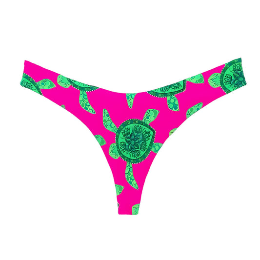 Lily Bikini Bottom - Neon Sea Turtles Collection